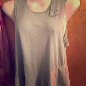 Sundry size 2 (medium) ruffle tank - gray